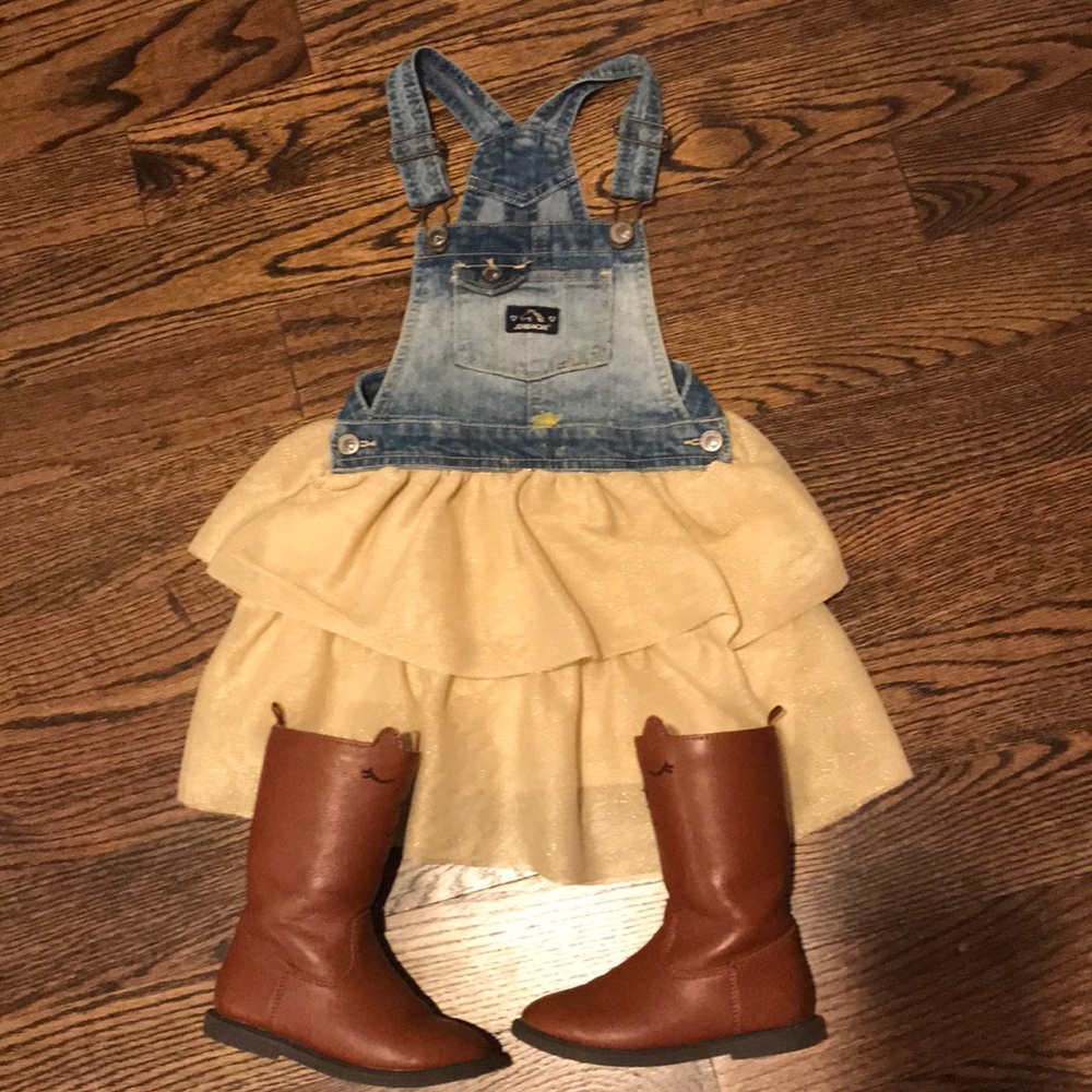 Girls overall tutu dress